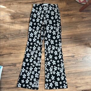 Urban Outfitters Black and White Floral Pants